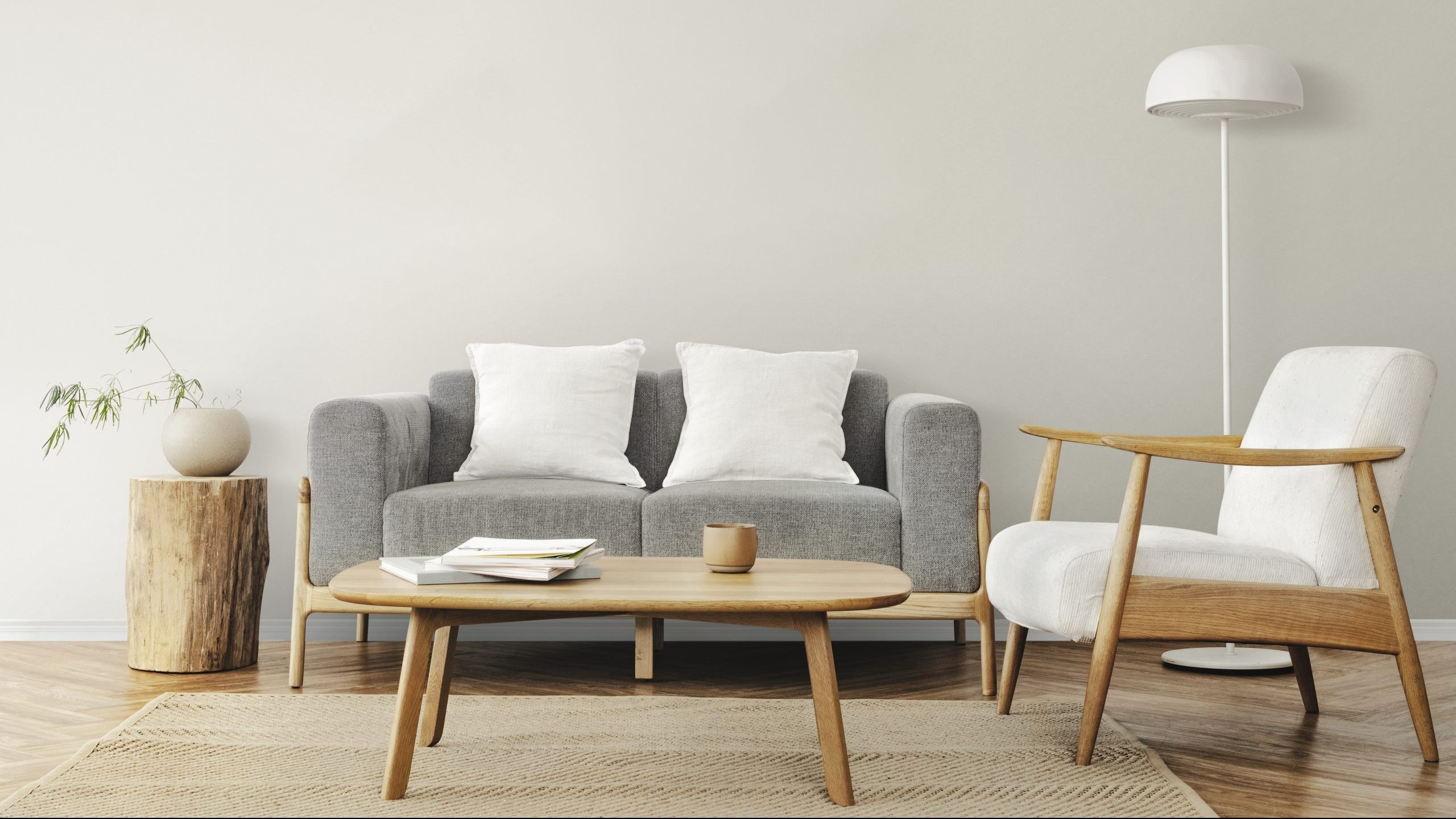 salon minimaliste home organising tri rangement 